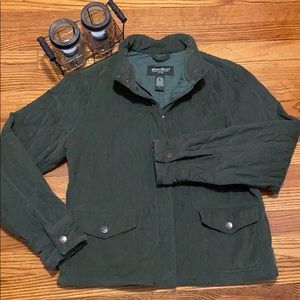 Eddie Bauer green corduroy coat Large